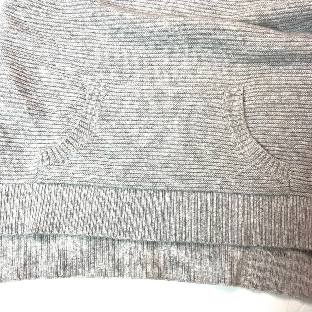 Athleta 100% Cashmere Knit Hoodie Sweater Heather Gray Size X-Small - Picture 6 of 12